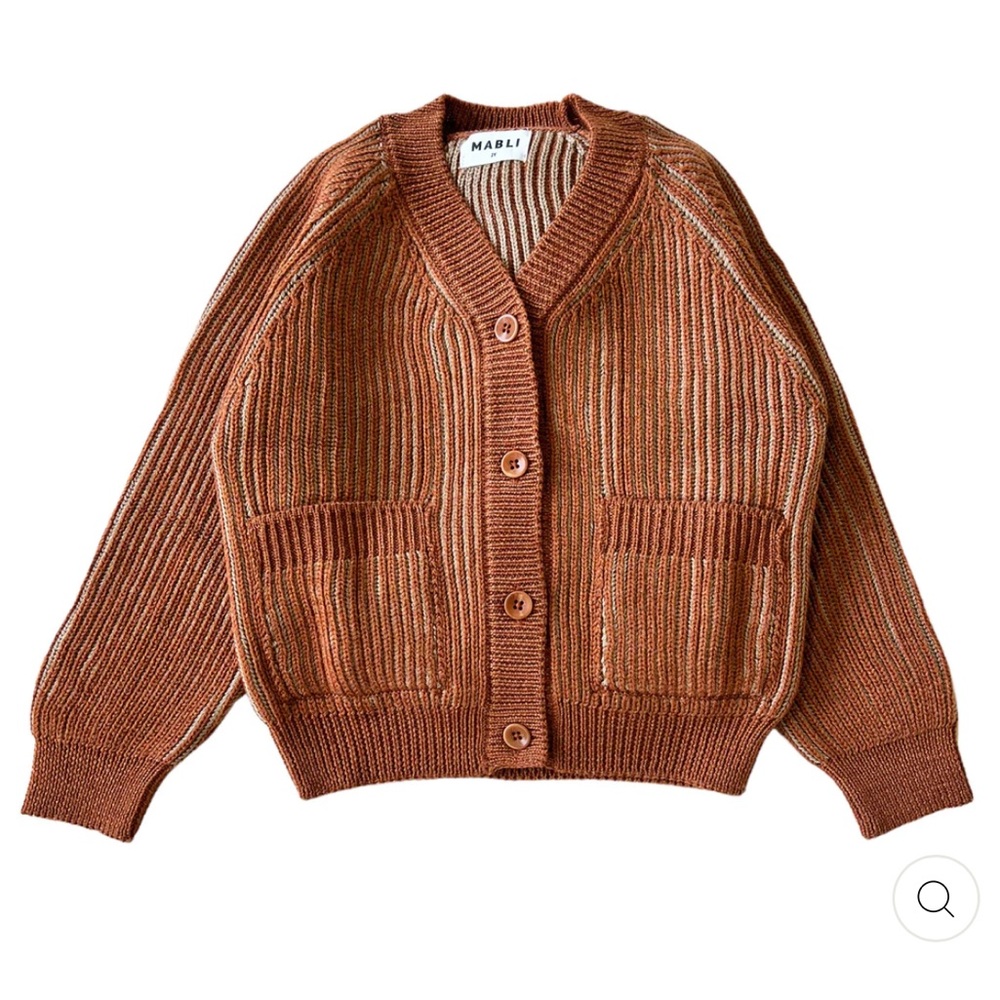 Mabli Putty Ribbed Cardigan